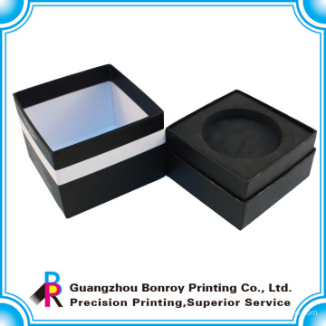 Guangzhou OEM fabricant fait à la main personnalisé boîte de papier noir cadeau